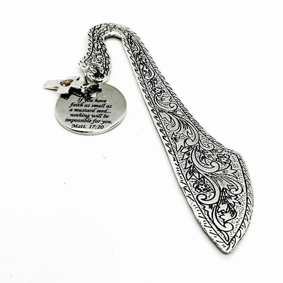 Mustard Seed Scripture Bookmark Gifts, Cross Cutout, Real Mustard Seed Cross Charm, Christian Charm Bible Bookmark, Matthew 17 20, Believer