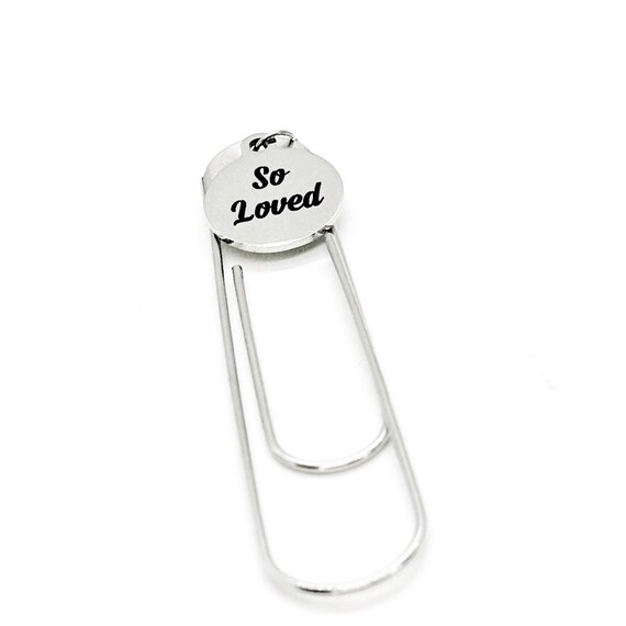 So Loved Charm Paperclip Bookmark, Daughter Gift, Wife Gift, Husband, Son, Reader Gift, Planner Bookmark, Gift For Her, Gift For Him