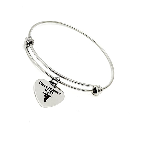 Pacemaker ICD Medical Charm Bracelet, Pacemaker ICD Awareness, Pacemaker ICD Jewelry, Medical Notification, Medical Awareness, Heart Charm