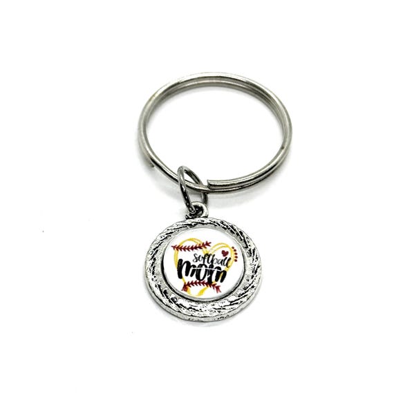 Softball Mom Key Chain, Team Mom Gifts, Senior Mom Gifts, Wife Gift, Mom Gift, Gift For Her, Softball Mothers Day Gifts, Softball Daughter