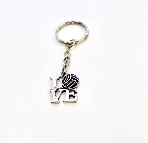 Love Volleyball Keychain, Keyring Gift, Easter Gift, Volleyball Player Gift, Volleyball Mom Gift, Volleyball Team Gift, Gift For Her