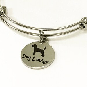 Dog Lover Expanding Bangle Charm Bracelet, Stacking Bracelet, Stackable Bangle, Pet Lover Gift, Dog Lover Gift, Dog Mama, New Dog Owner Gift