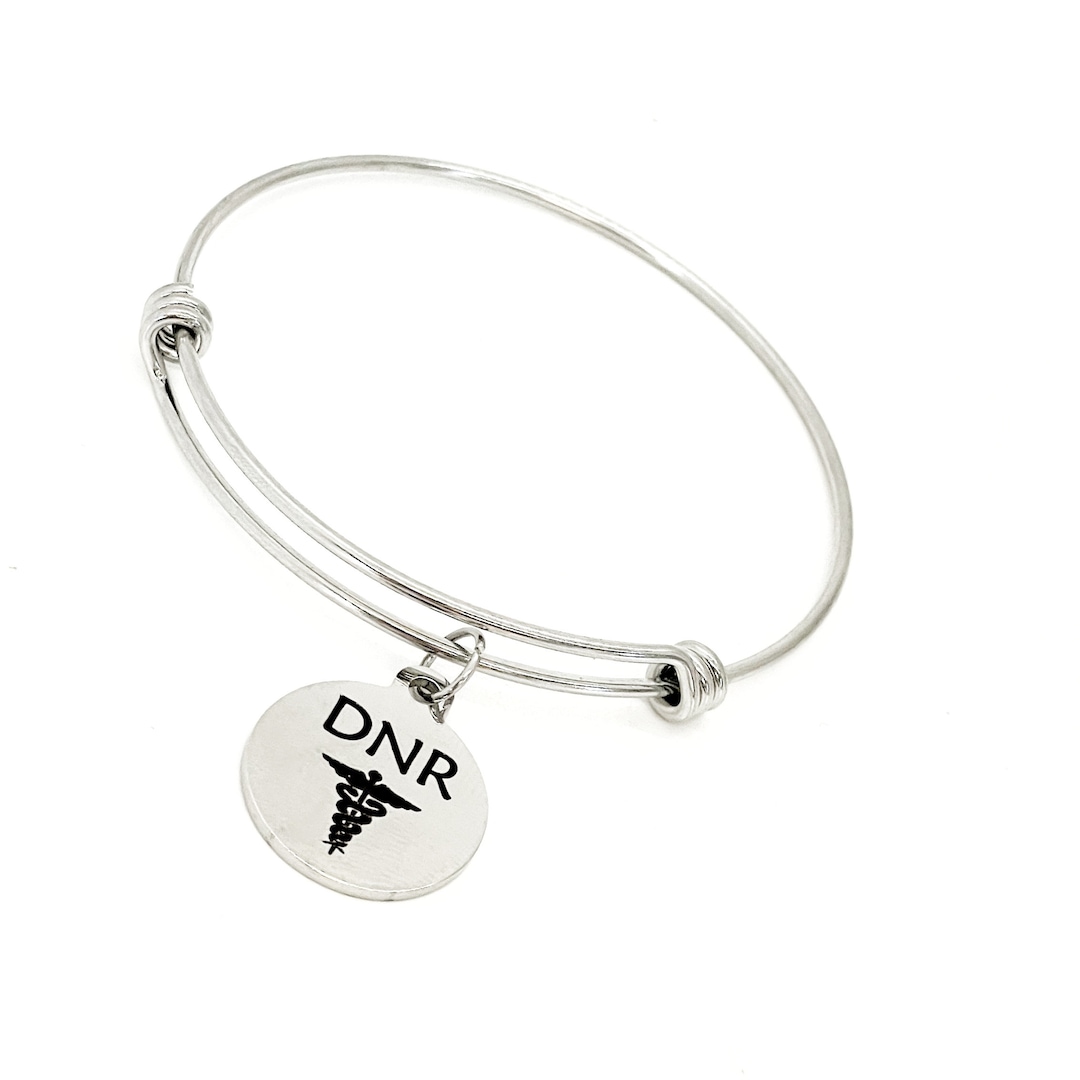 DNR Bracelet, DNR Charm, Do Not Resuscitate, Medical Choices Jewelry