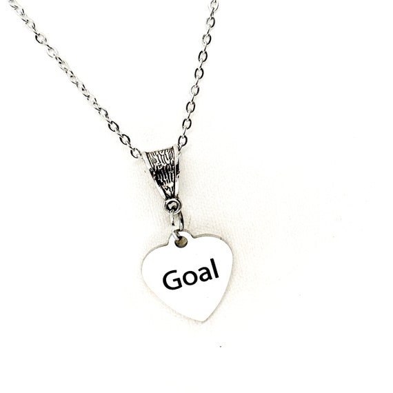 Goal Heart Necklace, Goal Setter Gift, Weight Loss Goal, Meeting Goals, Sales Team Gift, Sales Goals, Gift For Her, Wife Gift, Daughter Gift