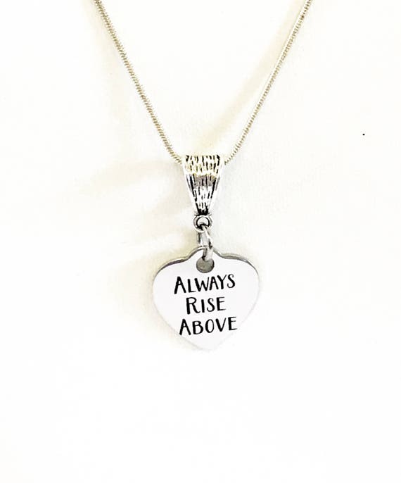 Motivational Jewelry Gifts, Always Rise Above Pendant Necklace, Motivational Gifts For Her, Wife Jewelry, Motivational Daughter Jewelry Gift