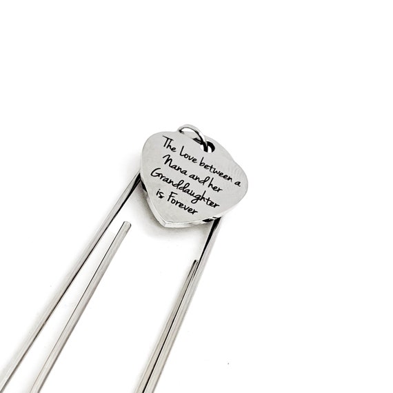 Nana Gift, Granddaughter Gift, The Love Between A Nana And Her Granddaughter Is Forever, Reader Gift, Charm Bookmark, Nana Bookmark Gift