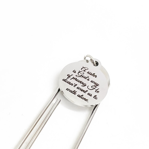 Sister Gift, A Sister Is God’s Way Of Proving He Doesn’t Want Us To Walk Alone Bookmark, Sister Birthday, Sister Love, Gift For Her