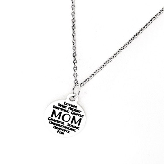 Mom Gifts, Mom Words Necklace, New Mom Gift, Mothers Day Gift, Wife Gift, Gift From Kids, Gift For Mom, Mom Necklace, Mom Jewelry