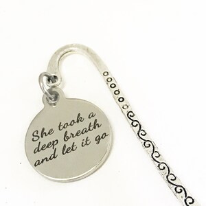 Bookmark Gifts, She Took A Deep Breath And Let It Go Bookmark, Planner Bookmark, Encouraging Gifts, Girlfriend Gifts, New Beginning Gifts