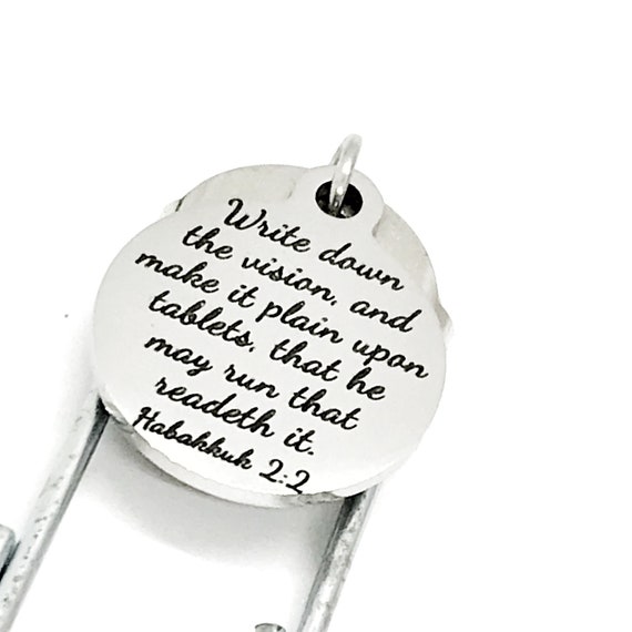 Bookmark Gift, Write Down Your Visions Bookmark, Write Down Your Goals Bookmark, Encouraging Gift, Motivation Gift, Dream Big, Planner Gift