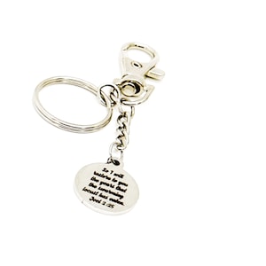 God Will Restore To You The Lost Years Charm Keychain, Joel 2 25, Faith Gift, Recovery Gift, Scripture Gift, Christian Recovery, Restoration