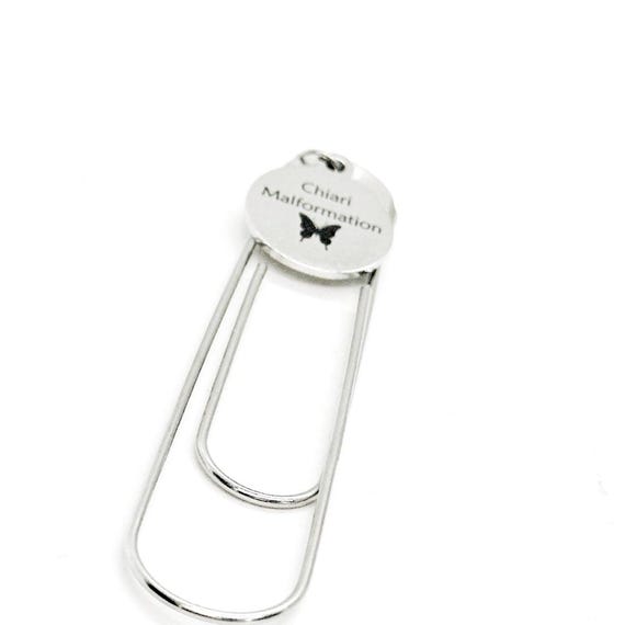 Chiari Malformation Butterfly Charm Paperclip Bookmark, Daughter Gift, Wife Gift, Husband, Son, Reader Gift, Planner Bookmark, Gift For Her