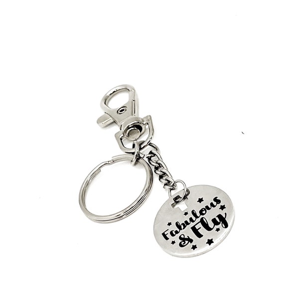 Friend Gift, Fabulous And Fly Charm Keychain, Clip On Keychain, Wife Gift, Daughter Gift, Girlfriend Gift, Best Friend Gift, Fun Gifts