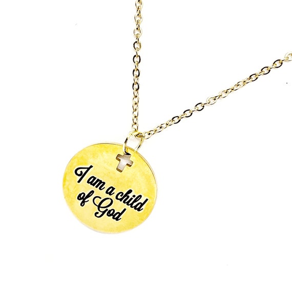 Faith Gift, I Am A Child Of God Necklace, Baptism Gift, Confirmation Gift, Christian Jewelry, Faith Jewelry, Christian Woman Gift For Her