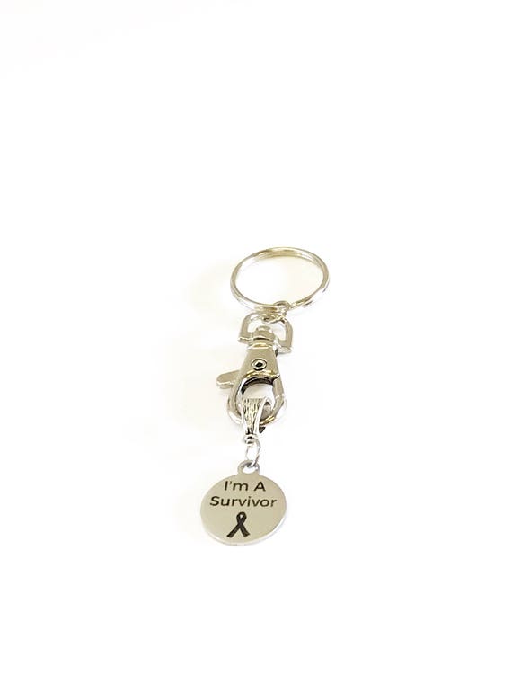 I Am A Survivor Cancer Awareness Keychain, Cancer Survivor Keychain, Cancer Sympathy Gift Keychain, Gift For Her, Fighting Cancer Strength