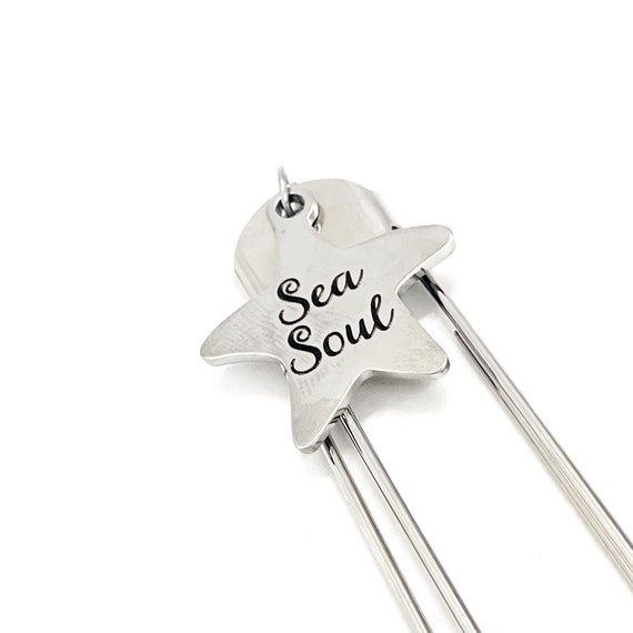 Beach Lover Gift, Sea Soul Bookmark, Beach Reading Gift, Reader Gift, Starfish Charm, Charm Bookmark, Paperclip Bookmark, Planner Bookmark