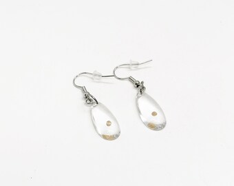 Mustard Seed Teardrop Resin Hook Style Earrings,  Mustard Seed Earrings, Matthew 17 20, Faith Jewelry, Bible Verse Gift, Scripture, Faith