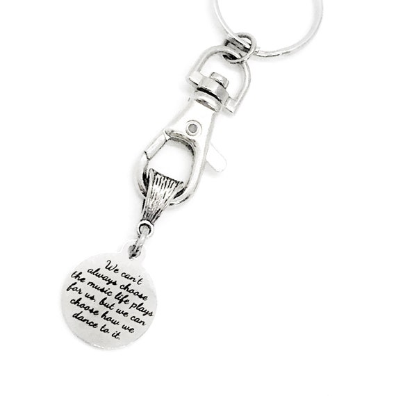 Sympathy Gift, We Can’t Always Choose The Music Life Plays But We Can Choose How We Dance To It, Encouraging Gift, Engraved Charm