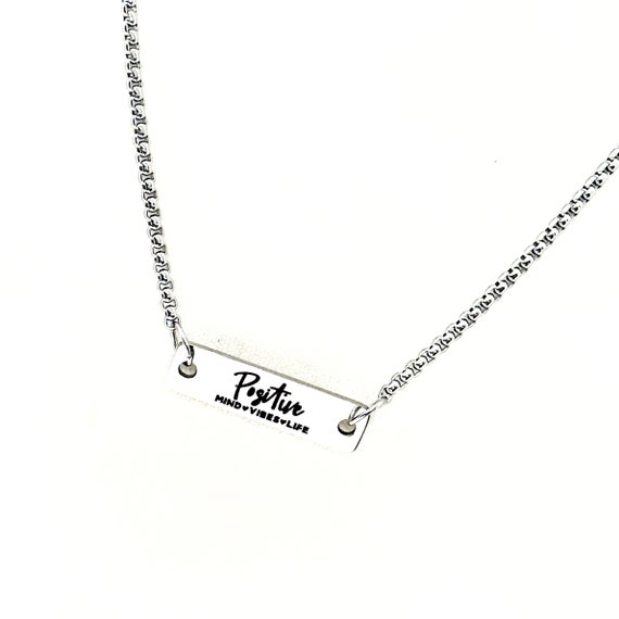 Positive Mind Vibes Life Worthy Connector Charm Necklace, Positivity Friend Gift, Wife, Daughter, Gift For Me, Granddaughter, Gift For Her