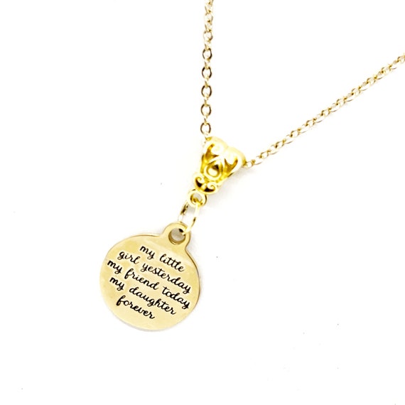 Daughter Gift, My Little Girl Yesterday, My Friend Today, My Daughter Forever Necklace, Daughter Necklace, Gift For Her, Daughter Christmas
