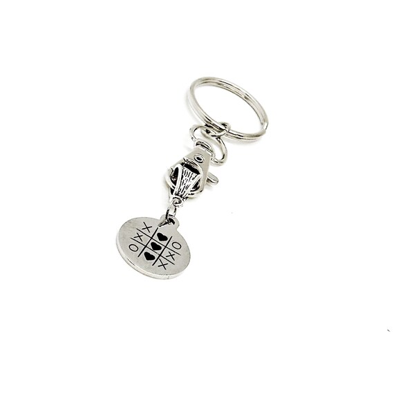 Tic Tac Toe Love Pendant Charm Keychain, Love Gift, Set Goals, Daughter, Wife, Going To College, Girlfriend Gift, Wedding Favor, Anniversary