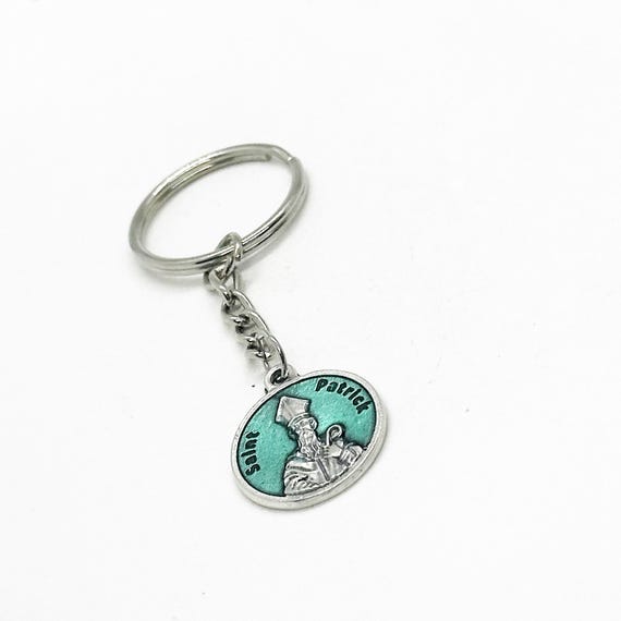 Patron Saint Prayer, Saint Patrick Charm Key Chain, Patron Saint Of Ireland, Catholic Saints, May The Road Rise To Meet You, Irish Blessing