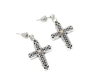 Faith Earrings, Mustard Seed Cross Earrings, Mustard Seed Jewelry, Matthew 17 20, Mustard Seed Faith Jewelry, Scripture Gifts, Faith Gift