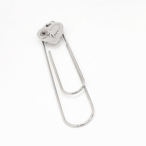 Love Charm Paperclip Bookmark, Love Gift, Reader Gift, Planner Bookmark, Bible Bookmark, Son Gift, Daughter, Husband, Wife, Anniversary