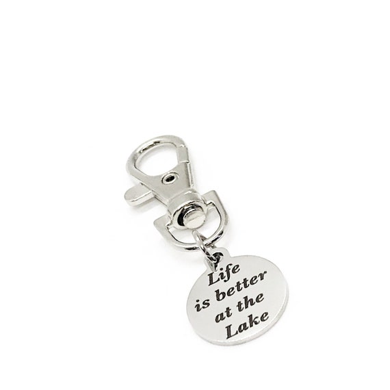 Lake Bag Charm, Life Is Better At The Lake Charm, Lake House Keychain, Lake House Charm, Purse Charm, Bag Tag, Clip On Charm