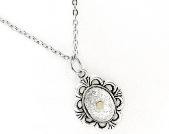 Collar con colgante ovalado de semilla de mostaza, regalo de semilla de mostaza, collar cristiano, collar de fe, joyería de fe, fe de semilla de mostaza, cristiano