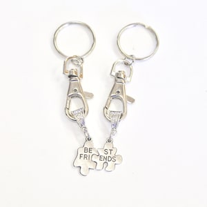 Puzzle Pieces Best Friends Keychain, Graduation Gift, Best Friend Gift Set, Best Friends Forever, BFF Gift, Friend Gift, Girlfriend Gift