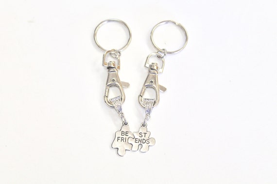 Puzzle Pieces Best Friends Keychain, Graduation Gift, Best Friend Gift Set, Best Friends Forever, BFF Gift, Friend Gift, Girlfriend Gift