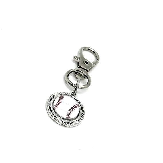 Baseball Cabochon Clip On Charm,Baseball Mom, Baseball Bag Charm, Love My Baseball Player, Wife Gift,  Coach's Wife, Key Chain Charm
