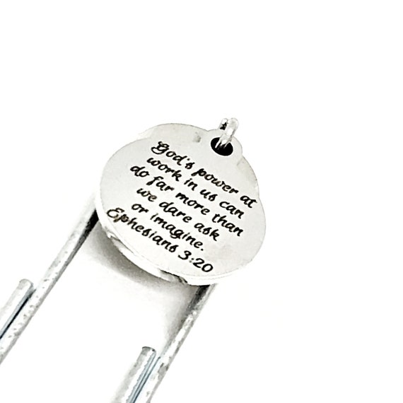 Faith Gift, God’s Power At Work In Us Bookmark, Ephesians 3 20 Gift, Christian Gift, Faith Bookmark, Christian Bookmark, Charm Bookmark