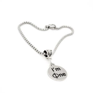 Pulsera con dijes "I'm Phine", proporción áurea, licenciatura en matemáticas, amante de las matemáticas, letra griega, profesora de matemáticas, hija que va a la universidad, ciencia, tecnología, ingeniería y matemáticas