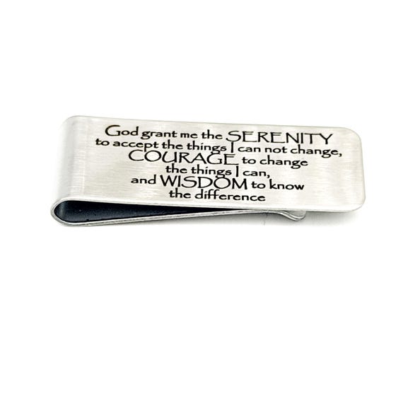 Serenity Prayer Money Clip