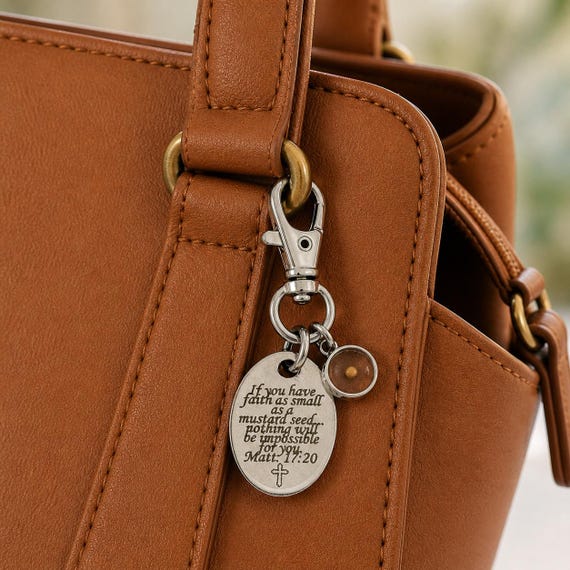 Mustard Seed Faith Oval Clip On Charm