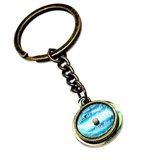 Antique Bronze Mustard Seed Scripture Key Chain, Mustard Seed Faith Gift, Round Mustard Seed Charm, Believer Faith Gift, Matthew 17 20