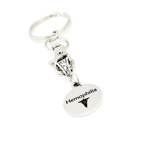 Hemophilia Blood Condition Medical Awareness Keychain, Hemophilia Keychain, Hemophilia Notice, Medical Notice, Blood Condition Awareness