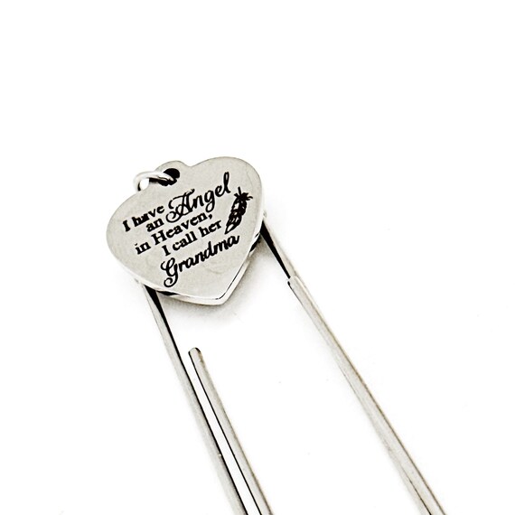 I Have An Angel In Heaven I Call Her Grandma Charm Bookmark, Memorial Gift, Loss Of Grandma, Remembering Her, Sympathy, Grandma Memories