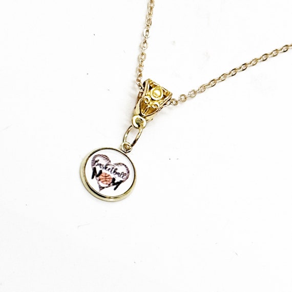 Basketball Mom Pendant Necklace, Love My Basketball Player, Sports Mom, Wife Gift, Mom Gift, Senior Day Mom Gifts, Gift For Her, Player Mom