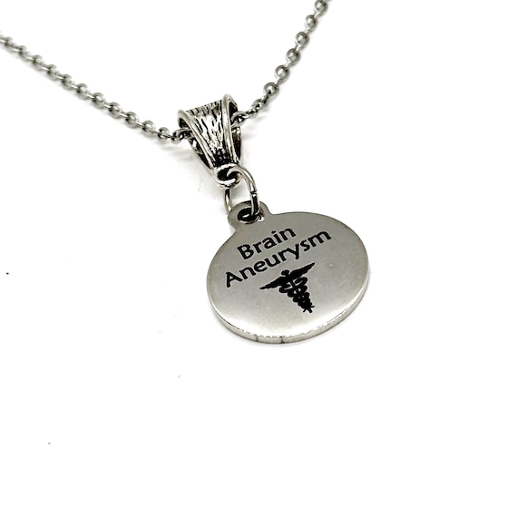 Brain Aneurysm Necklace, Brain Aneurysm Jewelry, Medical Awareness Necklace, Gift For Her, Medical Notice Necklace, Medical Condition