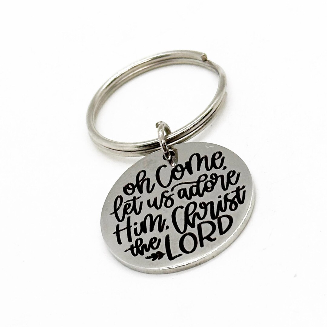 Come Adore Christ Charm Keychain, Christ the Lord, Sunday School Gift ...