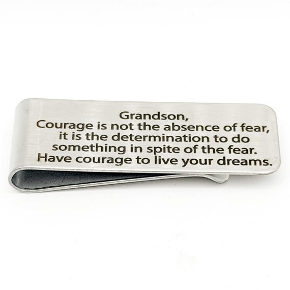 Grandson Courage Encouragement Money Clip