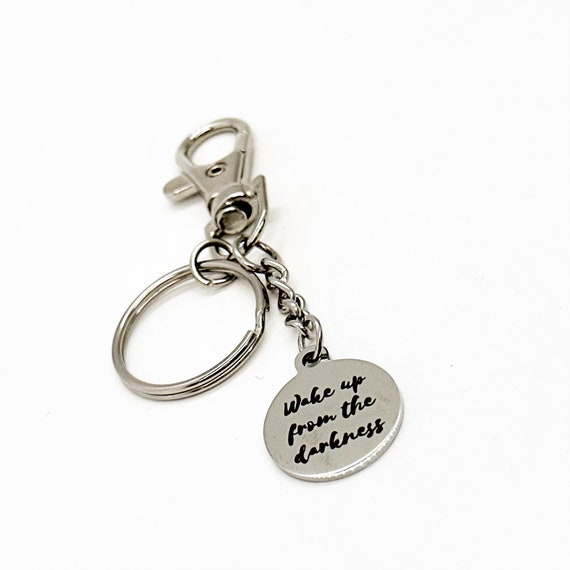 Sympathy Gift, Wake Up From The Darkness Charm Keychain, Starting Over Gift, New Beginning Gift, Divorce Gift, Best Friend Gift, Tough Times