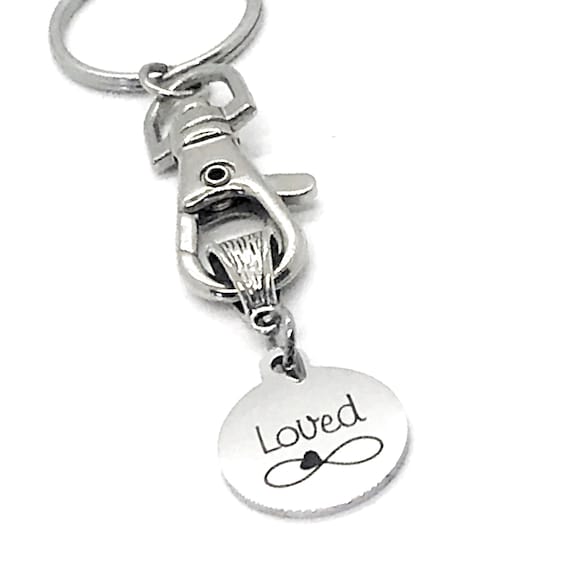 Keychain Gift, Loved Keychain, Wife Gift, Girlfriend Gift, Daughter Gift, Valentines Day Keychain, Love Keychain, Gift For Her, Eternal Love