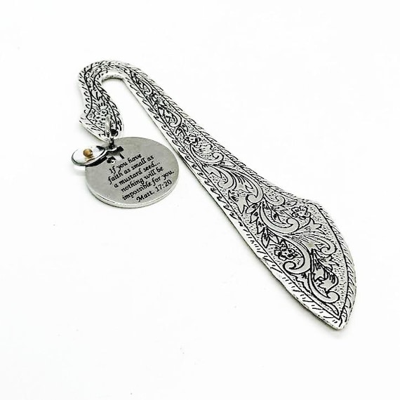 Mustard Seed Scripture Bookmark Gifts, Cross Cutout, Real Mustard Seed Teardrop Charm, Christian Charm Bible Bookmark, Matthew 17 20, Faith