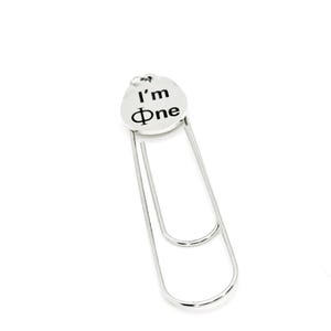 Ich bin Phine I'm Fine Charm Paperclip Lesezeichen, der griechische Buchstabe Phi, Mathe-Liebhaber, Mathematiker, Mathematiklehrer, Mathe-Major, Mathe-Schüler