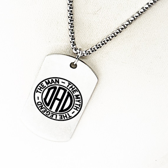 Dad The Man The Myth The Legend Charm Necklace, Fathers Day Gift, Dad Necklace, Man Necklace, Gift For Dad, New Father Gift, Husband Gift