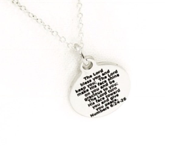 Christian Jewelry, The Lord Bless You And Keep You Necklace, Numbers 6 Scripture Jewelry, Christian Gift, Christian Blessing Jewelry